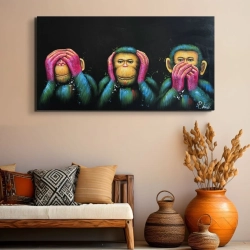 Maleri -  Abes: No See, No Hear, No Speak